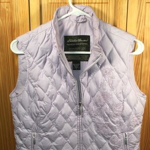 Eddie Bauer Goose Down Light Purple Vest S